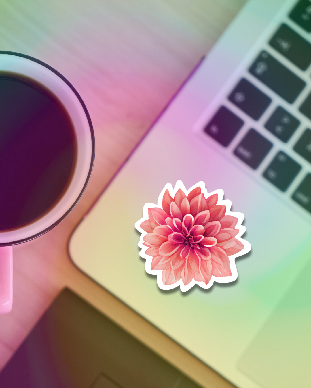 Pink Bloom Vinyl Sticker