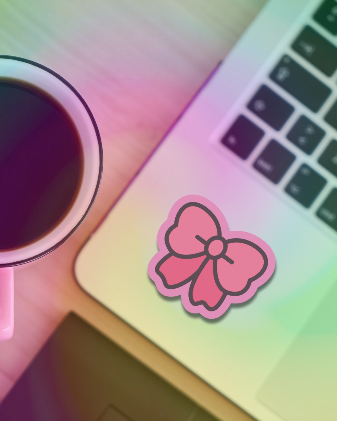 Pink Bow Vinyl Sticker