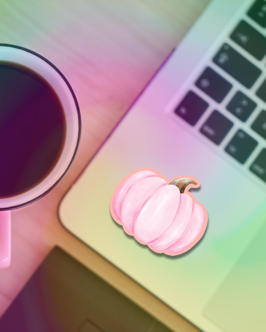 Pink Pumpkin Vinyl Sticker