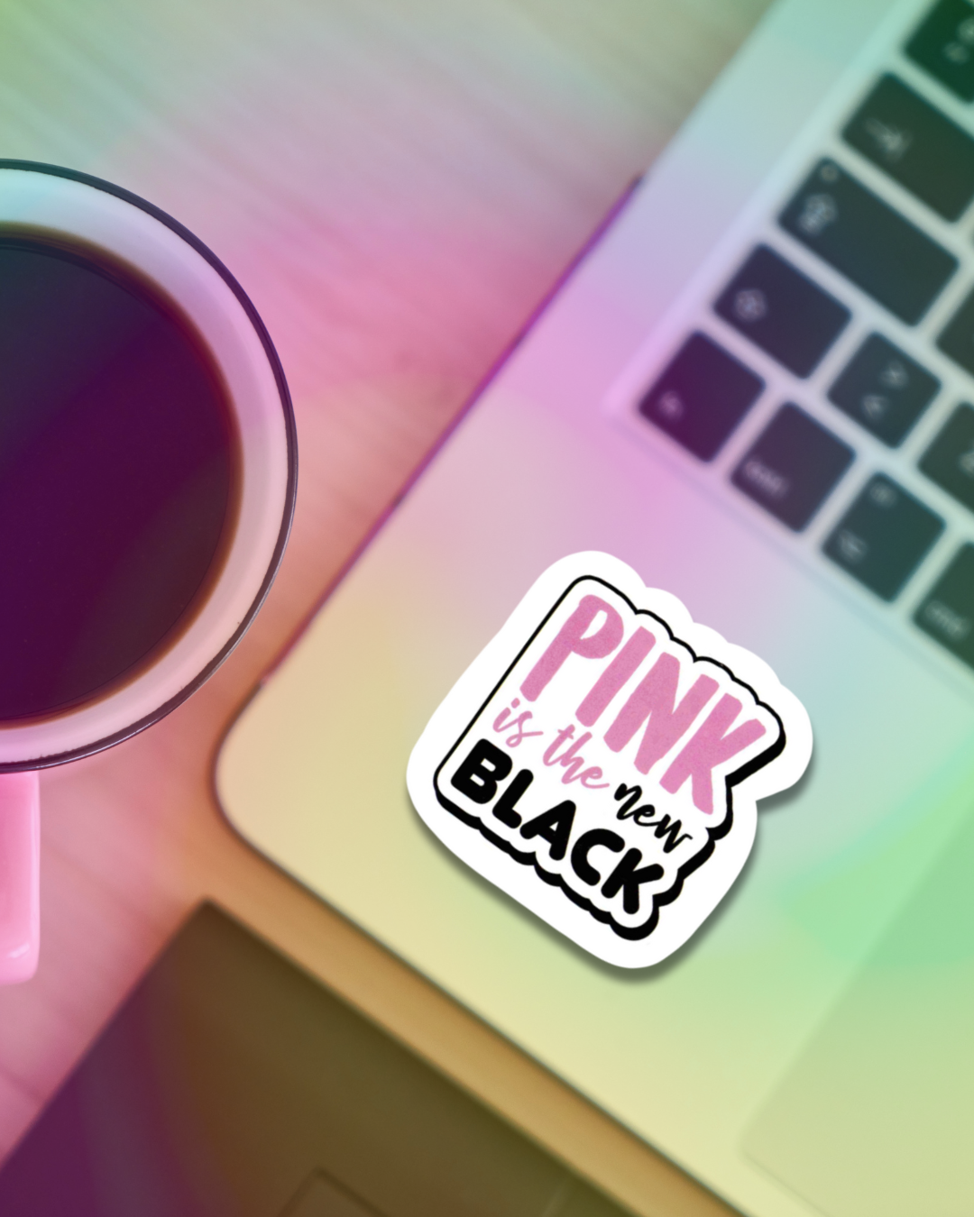 Pink is The New Black Vinyl Sticker