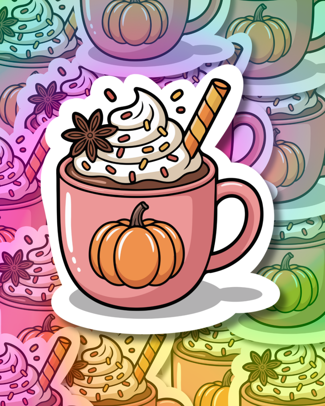 Pinkish Latte Vinyl Sticker