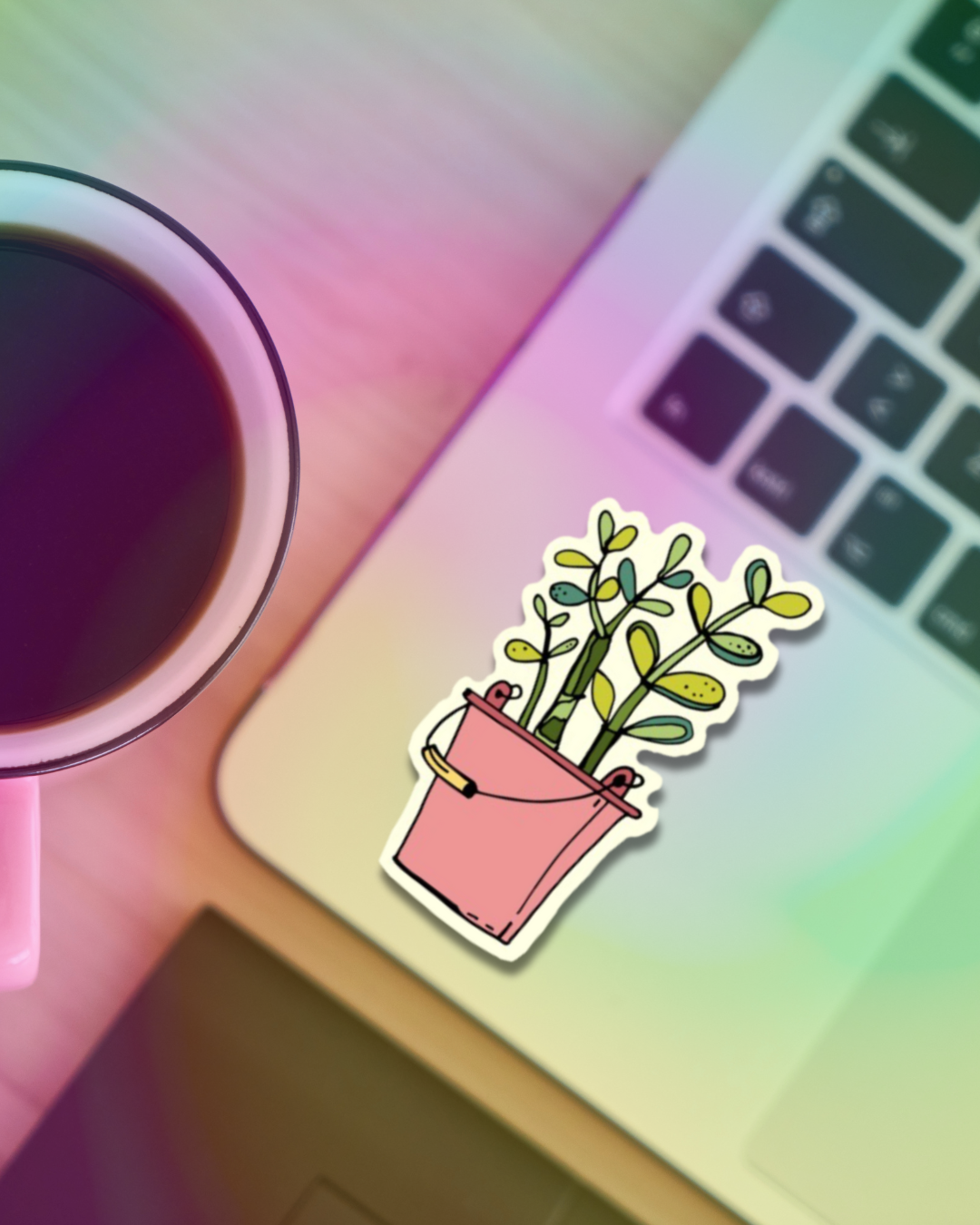 Pinky Plant Vinyl Sticker