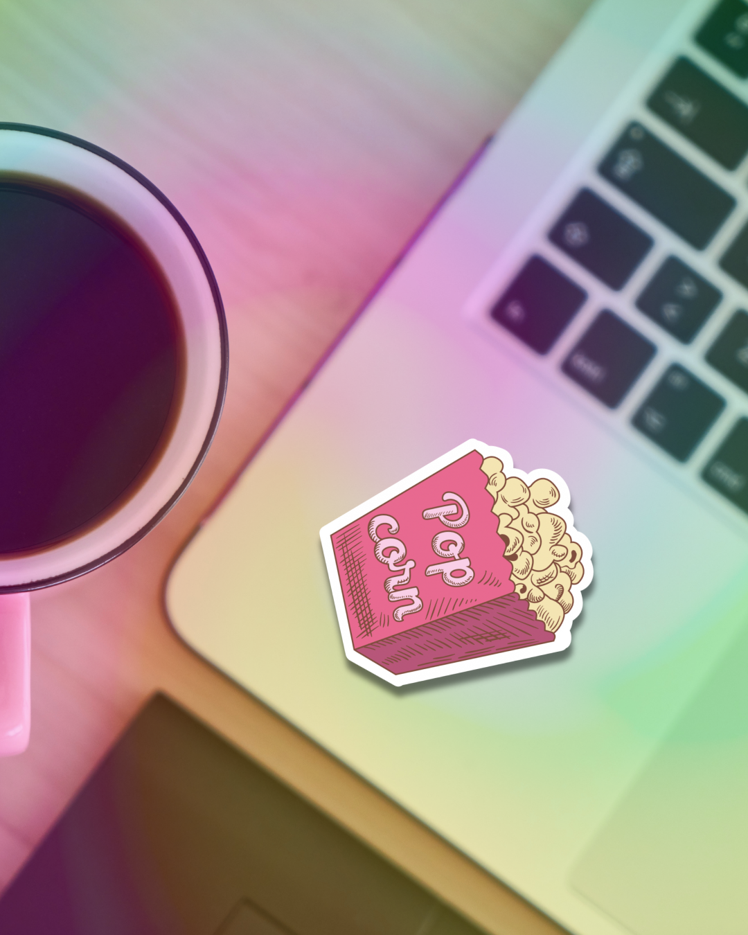 Popcorn Vintage Vinyl Sticker