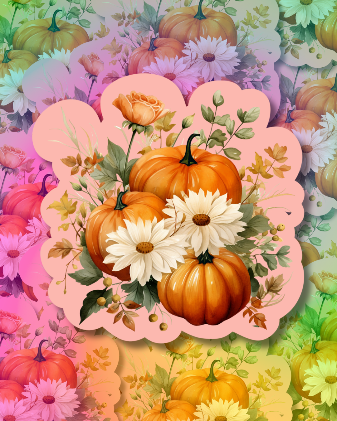 Pumpkin Bunch Vinyl Sticker