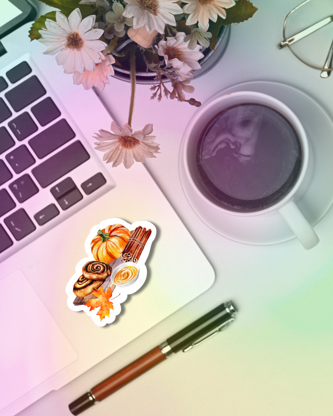 Pumpkin Rolls Vinyl Sticker