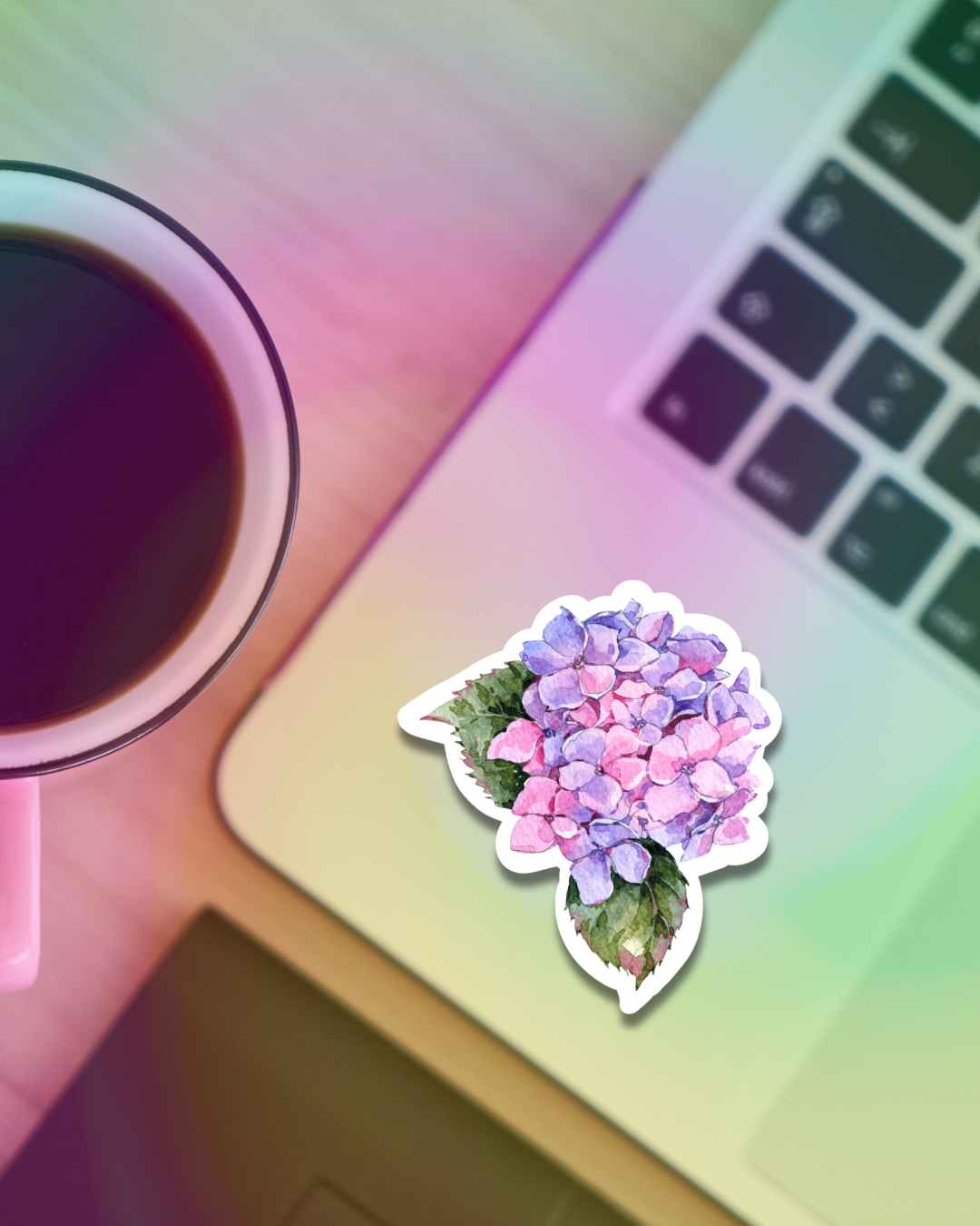Purple-Pink Meadow Vinyl Sticker