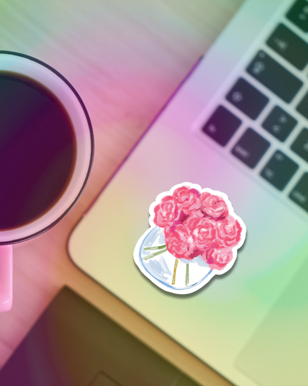 Red Roses Vinyl Sticker