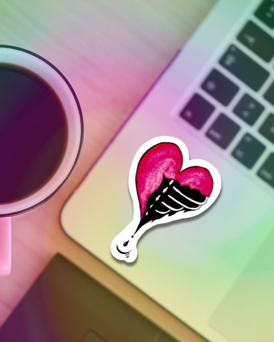 Ripped Heart Vinyl Sticker