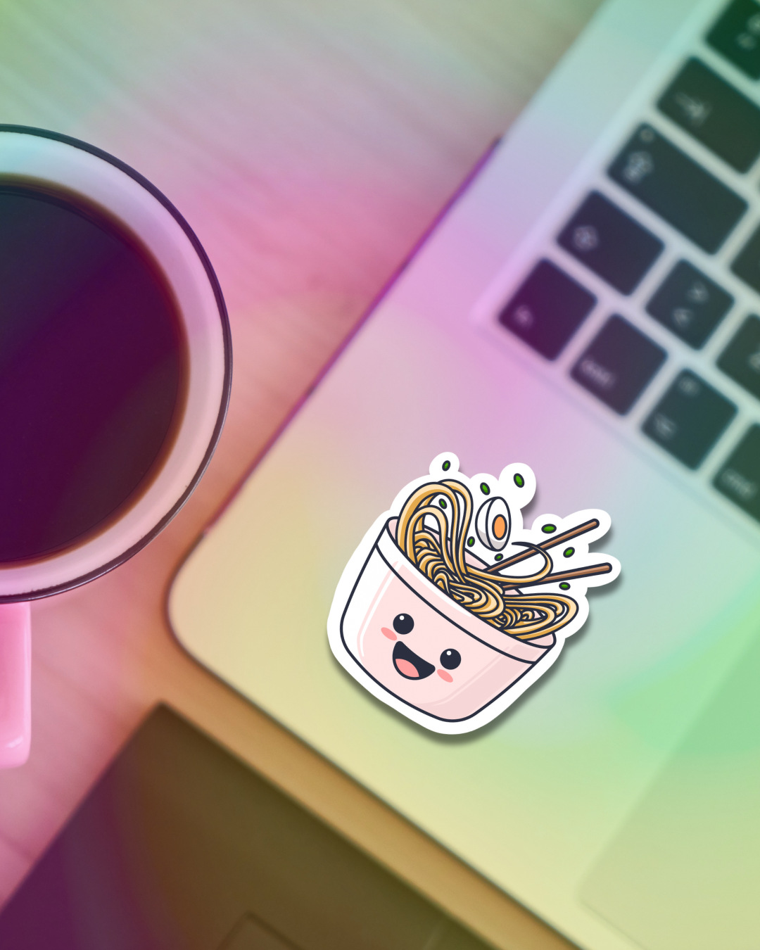 Rose Ramen Vinyl Sticker