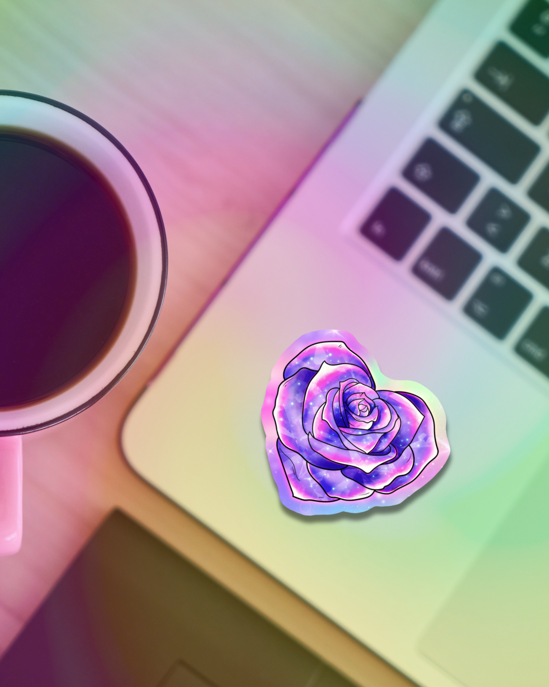 Rose Heart Vinyl Sticker