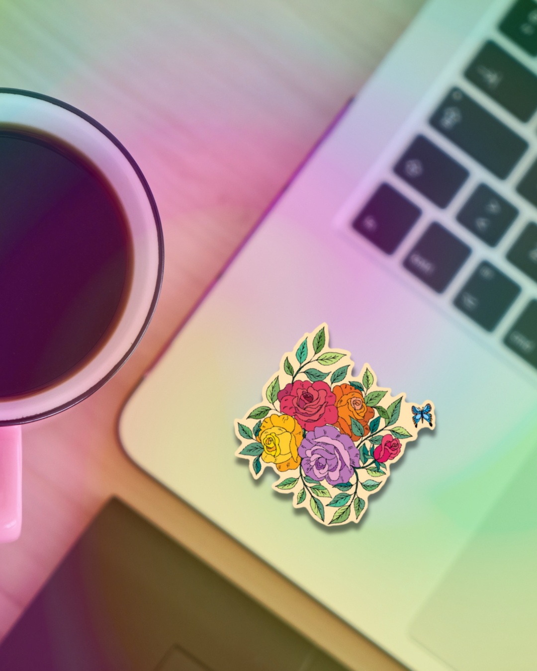 Roses Bloom Vinyl Sticker