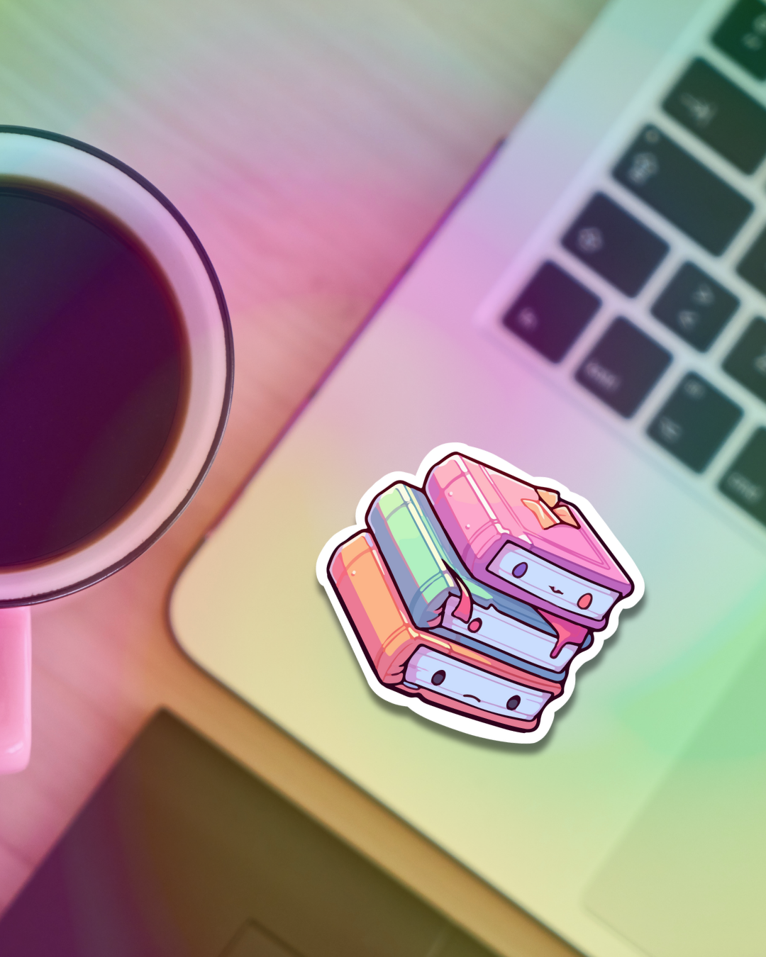 Sad Vibrant Books Vinyl Sticker
