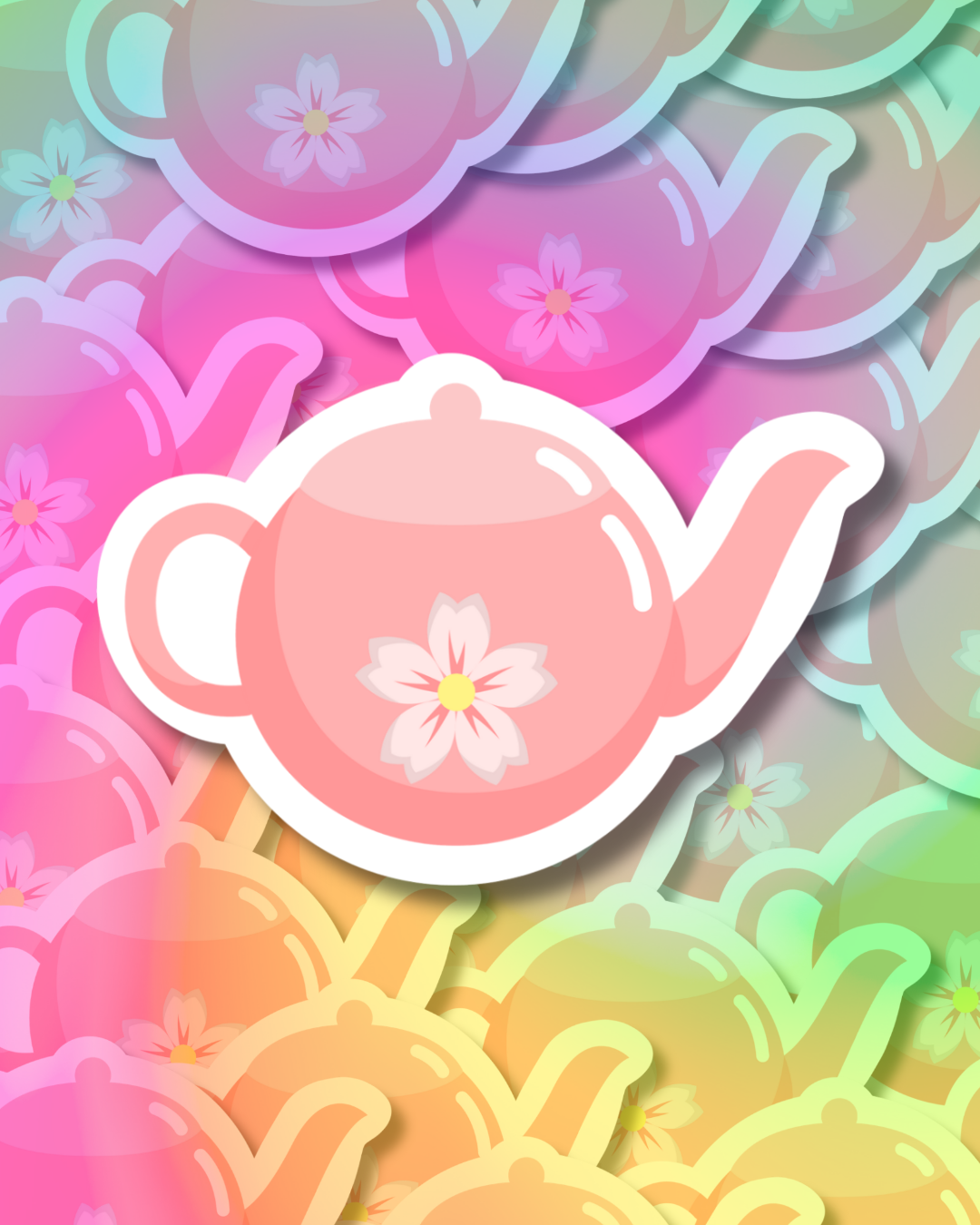 Sakura Pot Vinyl Sticker