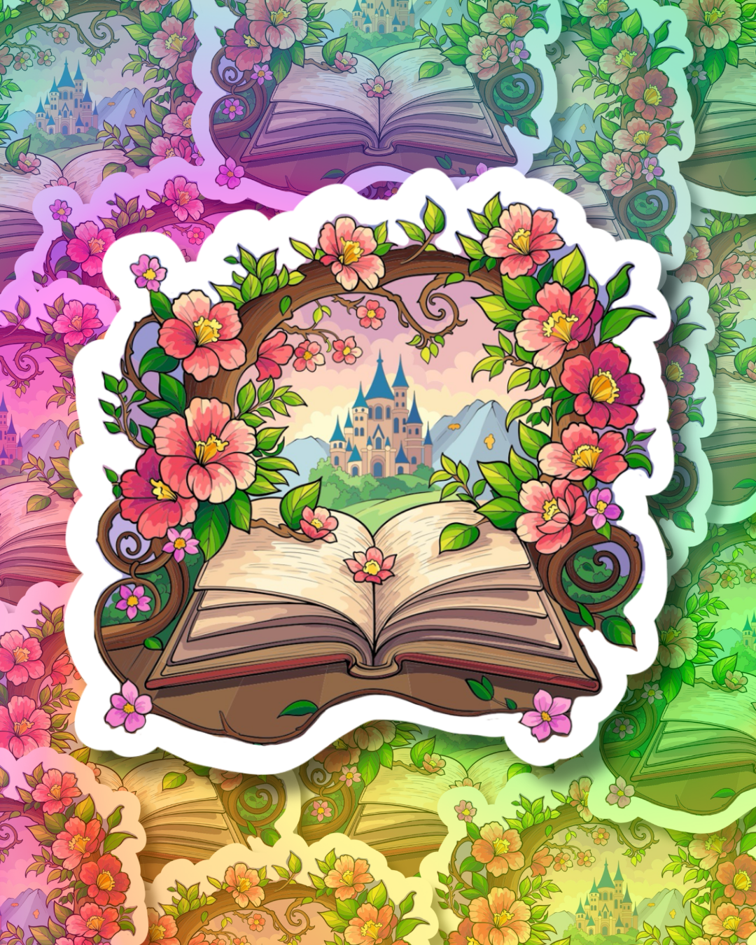 Sakura Reading Wonderland Vinyl Sticker