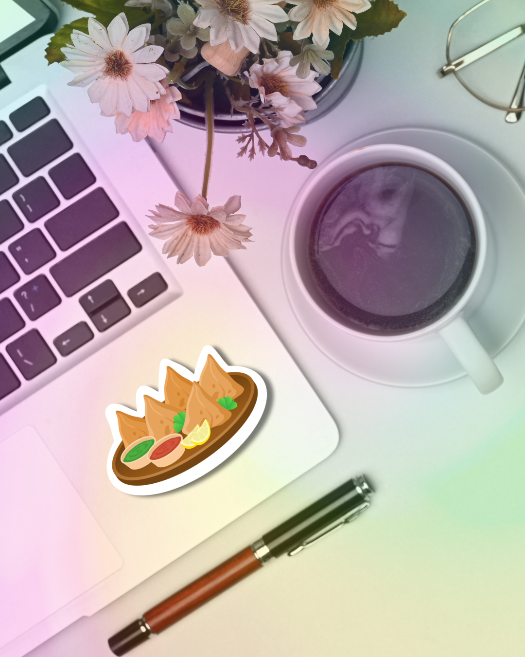 Samosa Plate Vinyl Sticker
