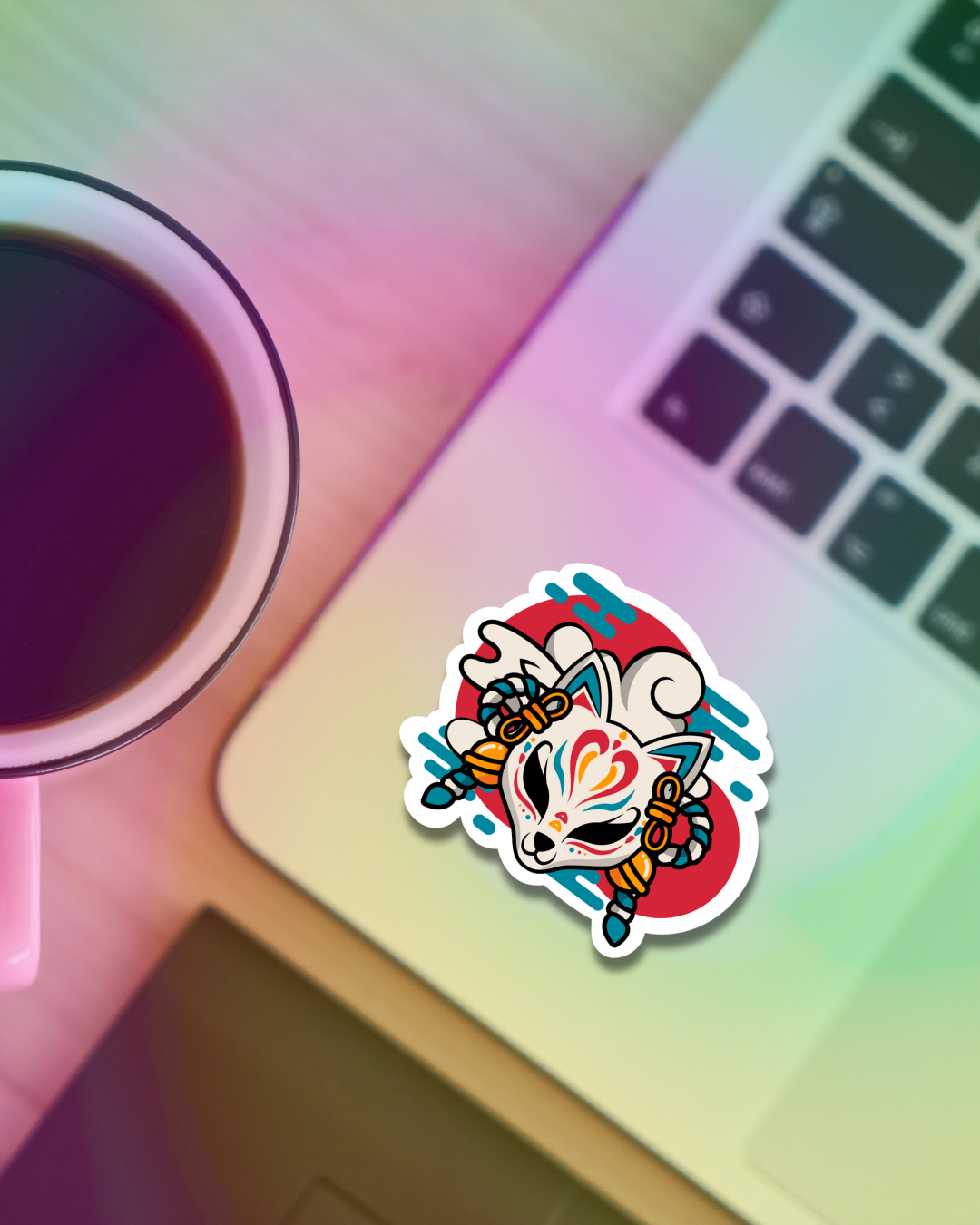 Samurai Cat Vinyl Sticker