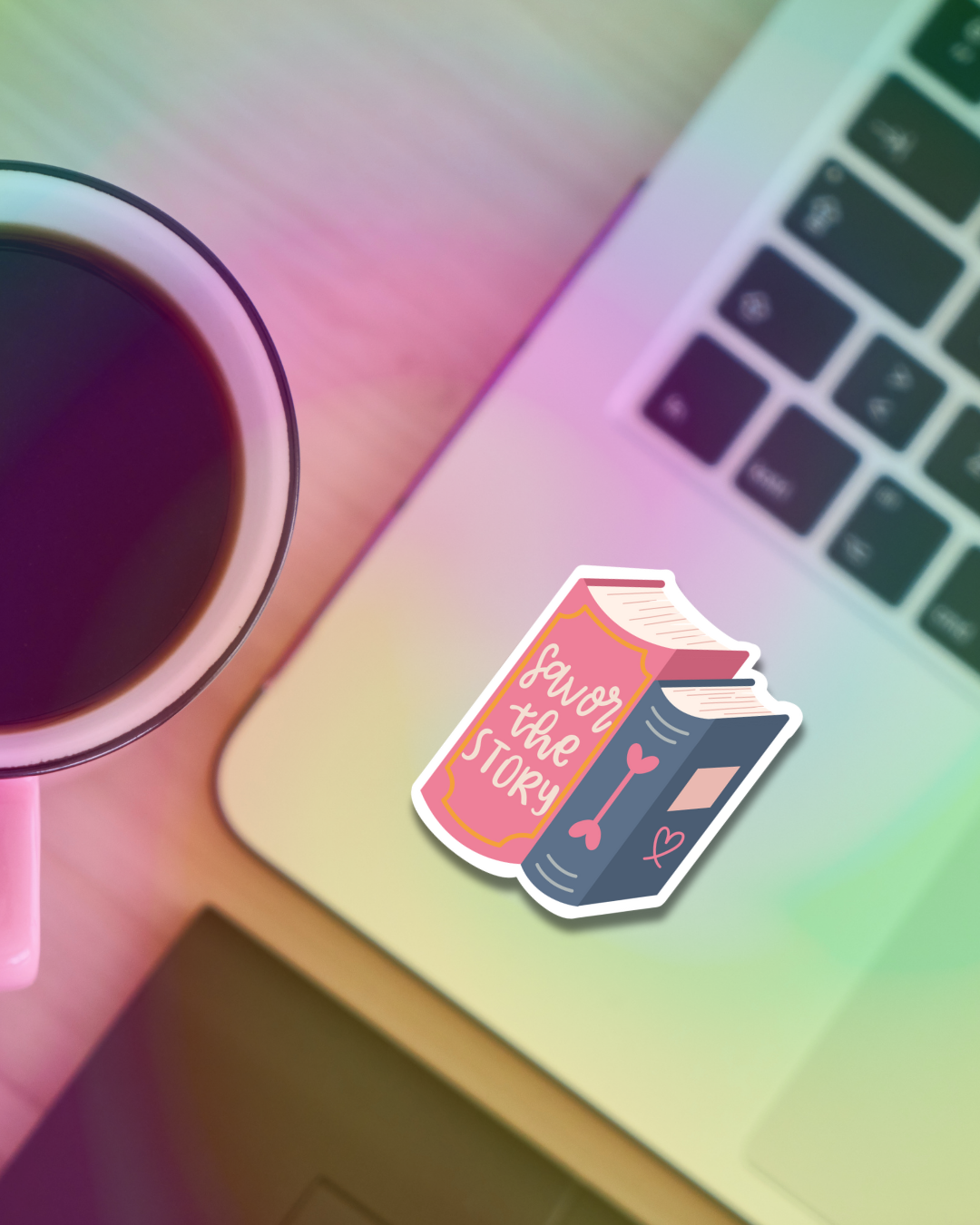 Savor The Story Vinyl Sticker