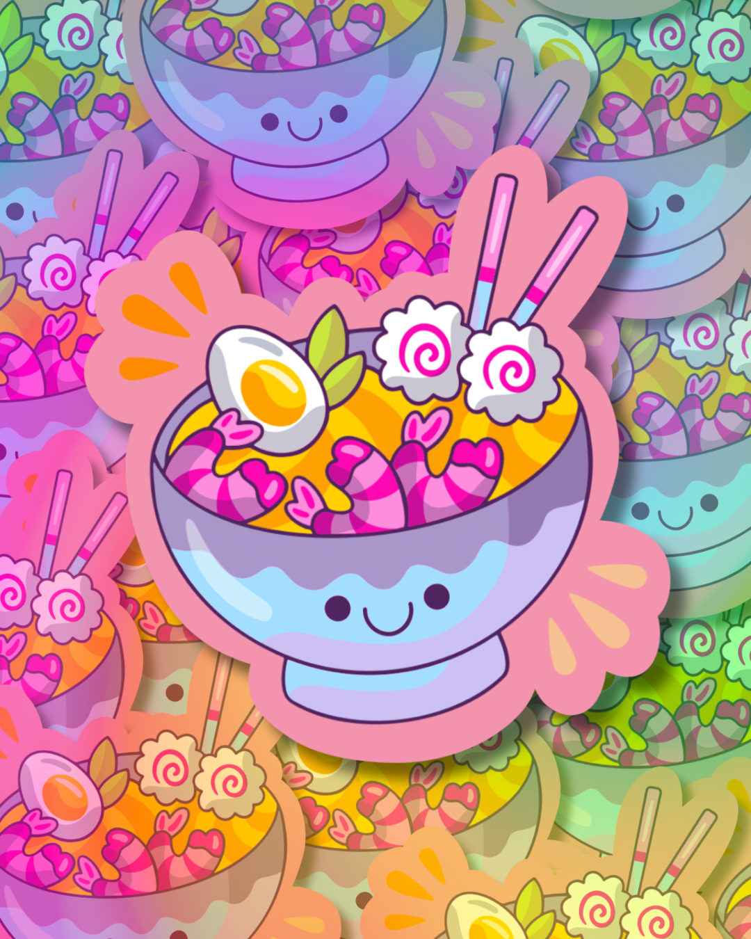 Shrimp Ramen Vinyl Sticker