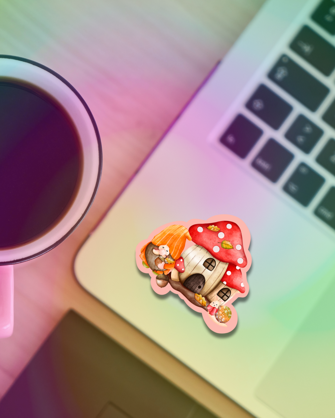 Shroom House Vinyl Sticker=