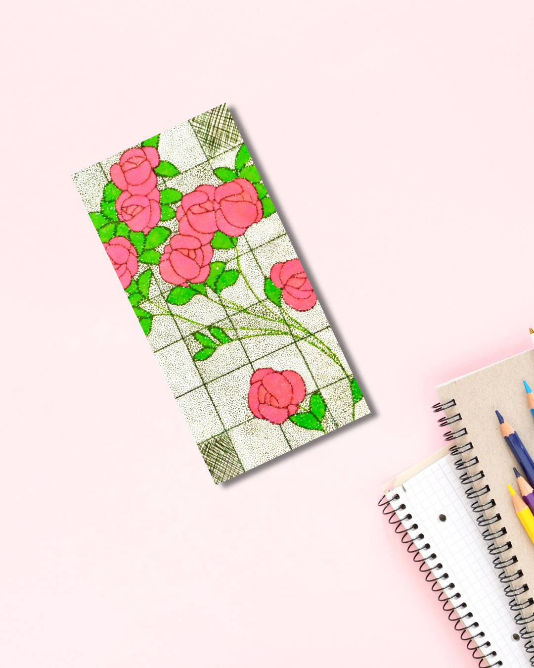 Sketchy Rose Notebook 20 Pages Aesthetic Cute Stationery Gift