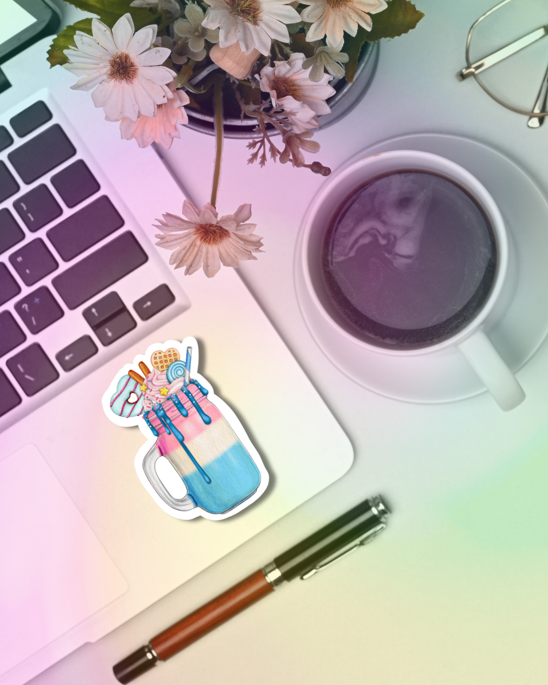 Slushy Milkshake Vinyl Sticker