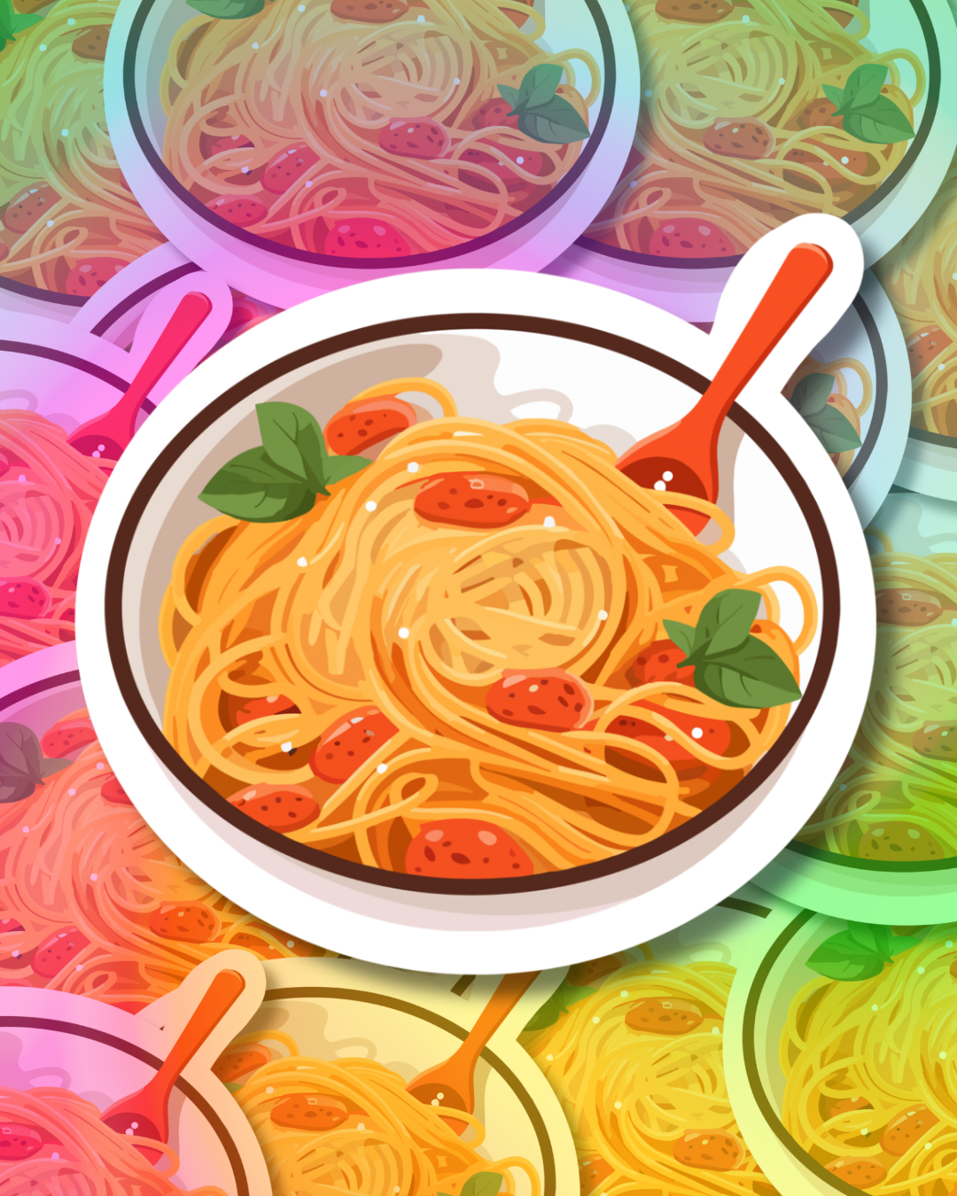 Spaghetti Spoonful Vinyl Sticker