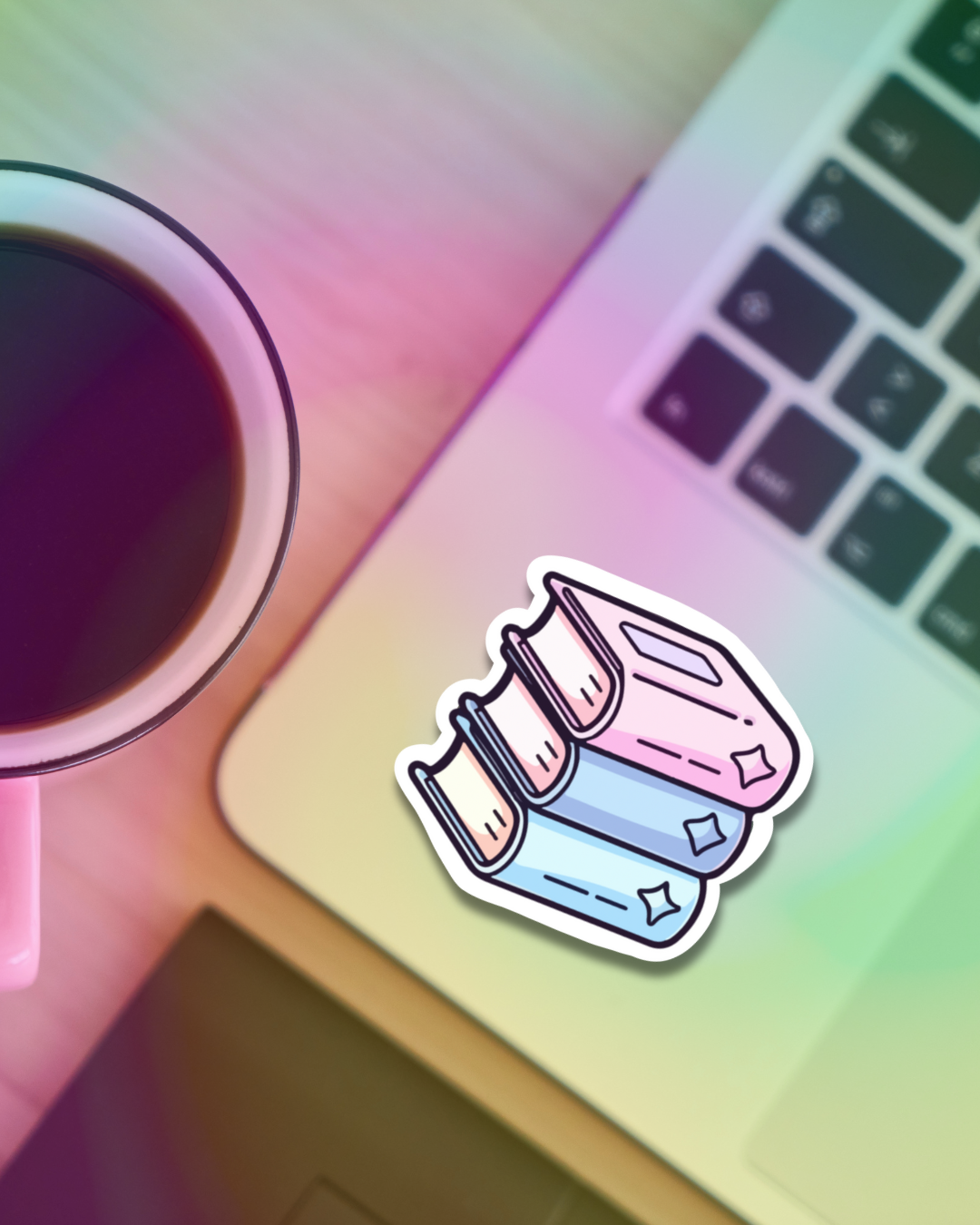 Spark Pastel Books Vinyl Sticker