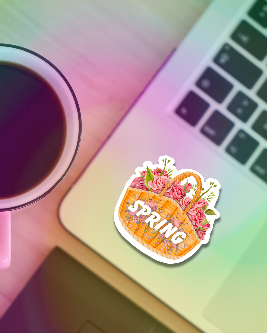 Spring Basket Vinyl Sticker