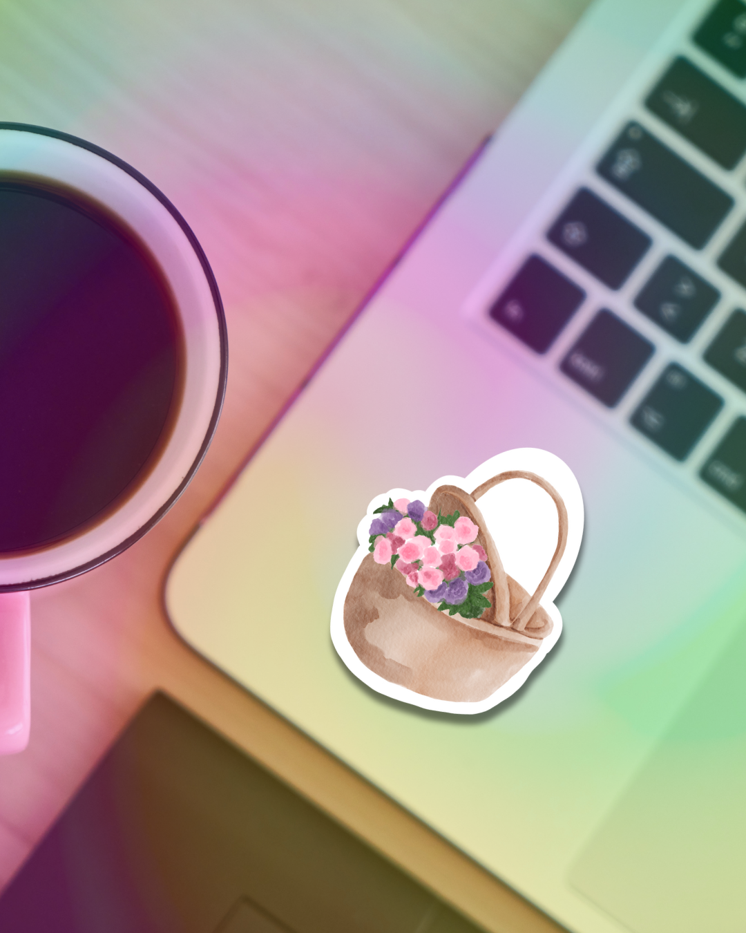 Spring Basket Vinyl Sticker