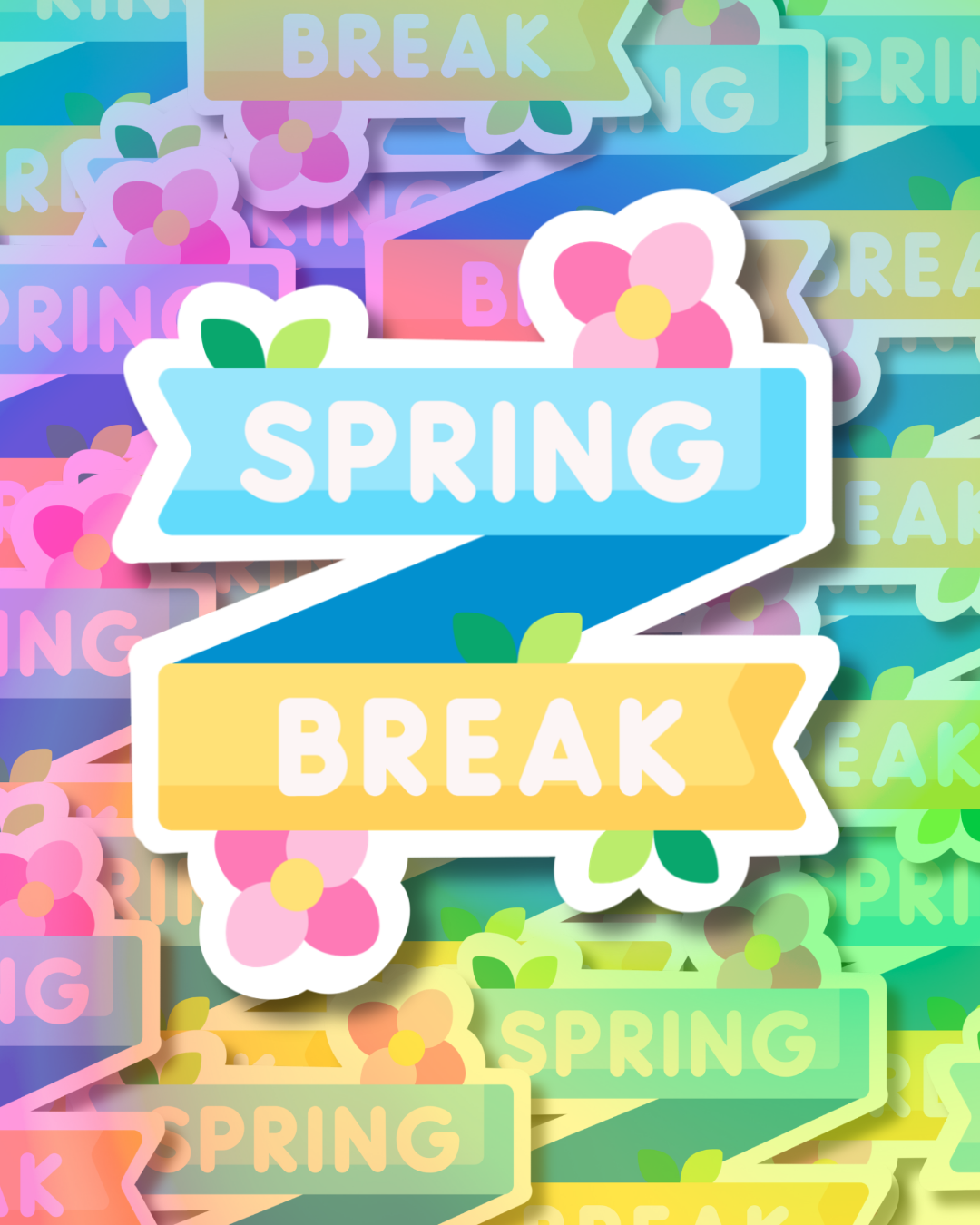 Spring Break Vinyl Sticker