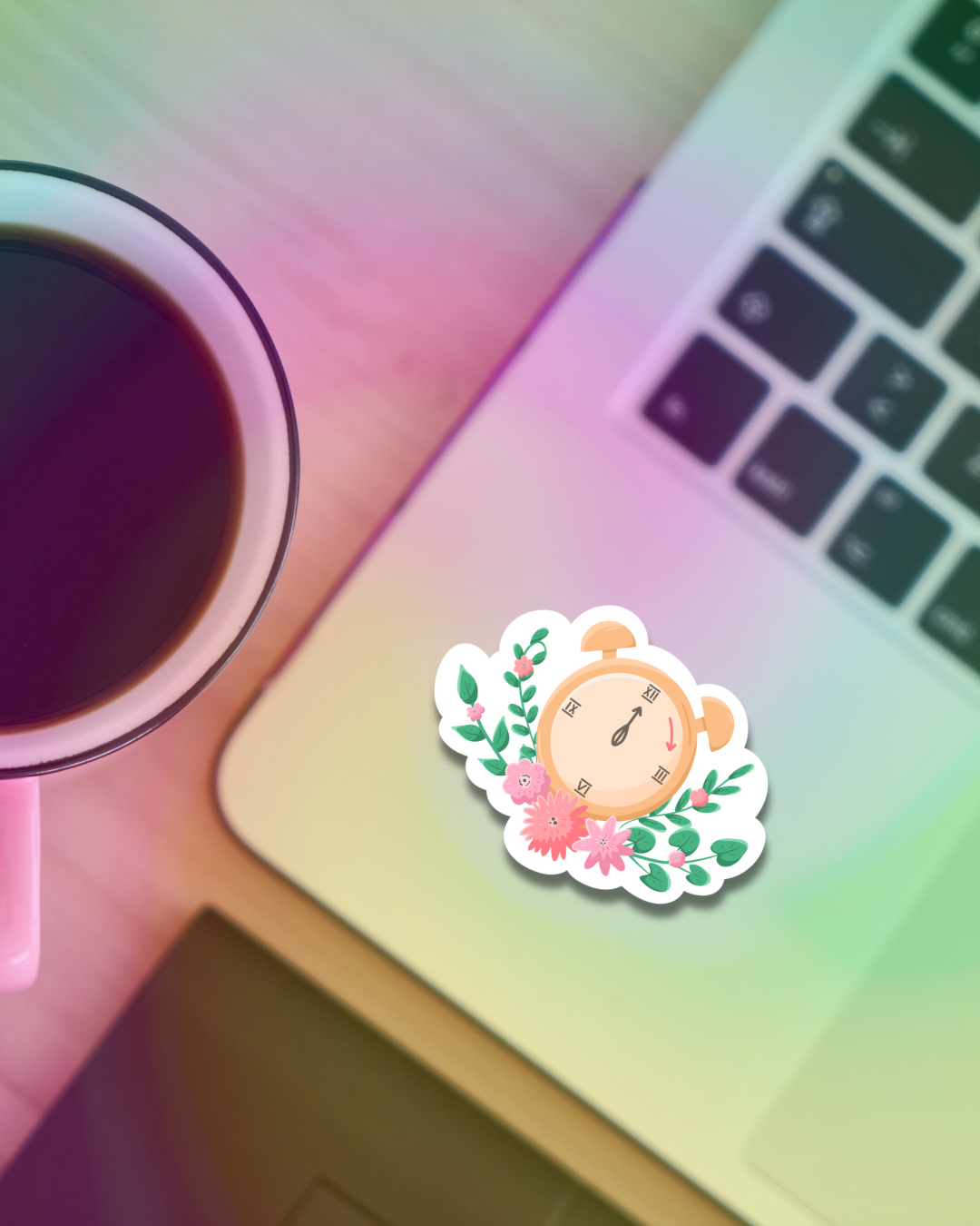 Spring Clock Vinyl Sticker