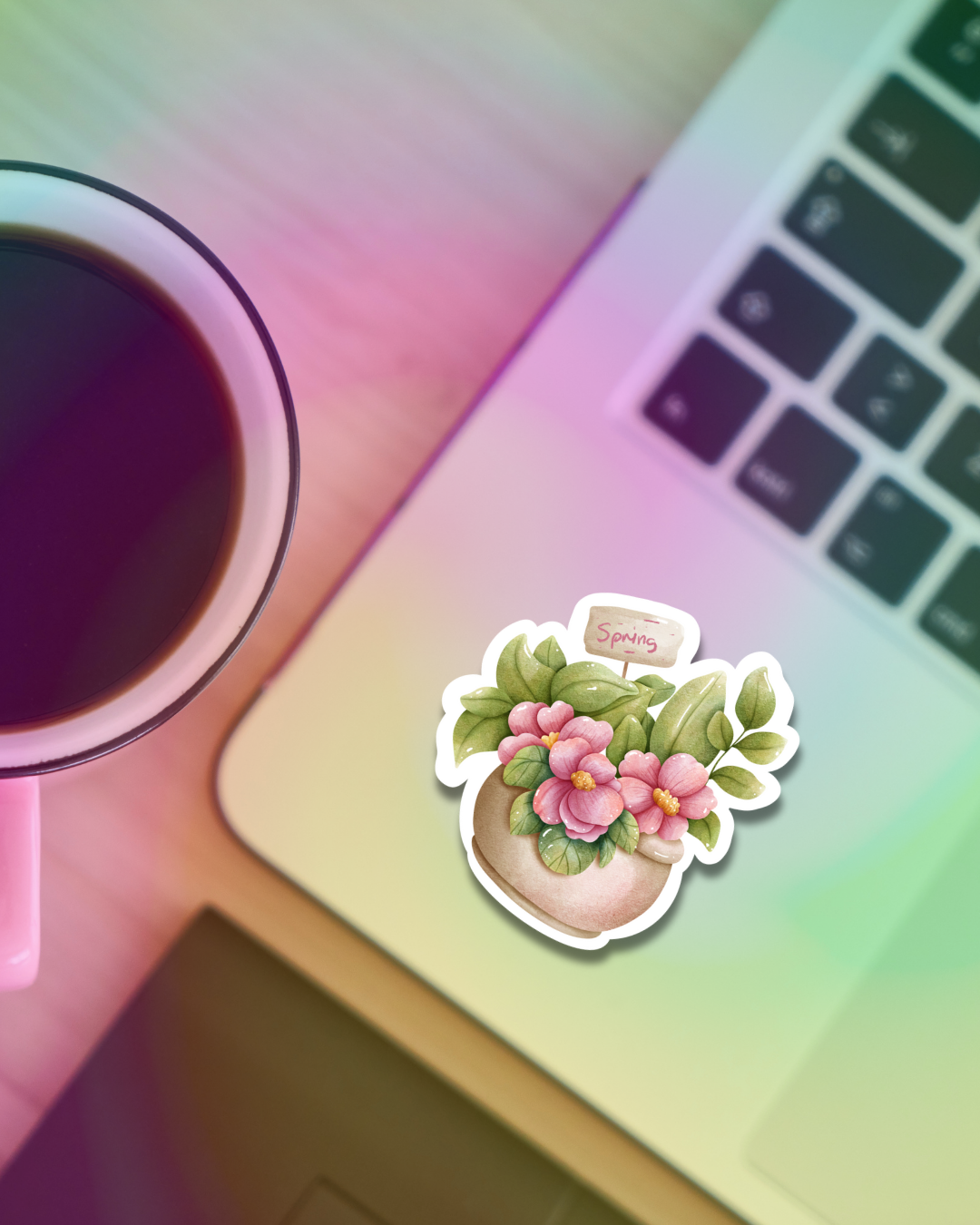 Spring Flowers Vinyl Sticker