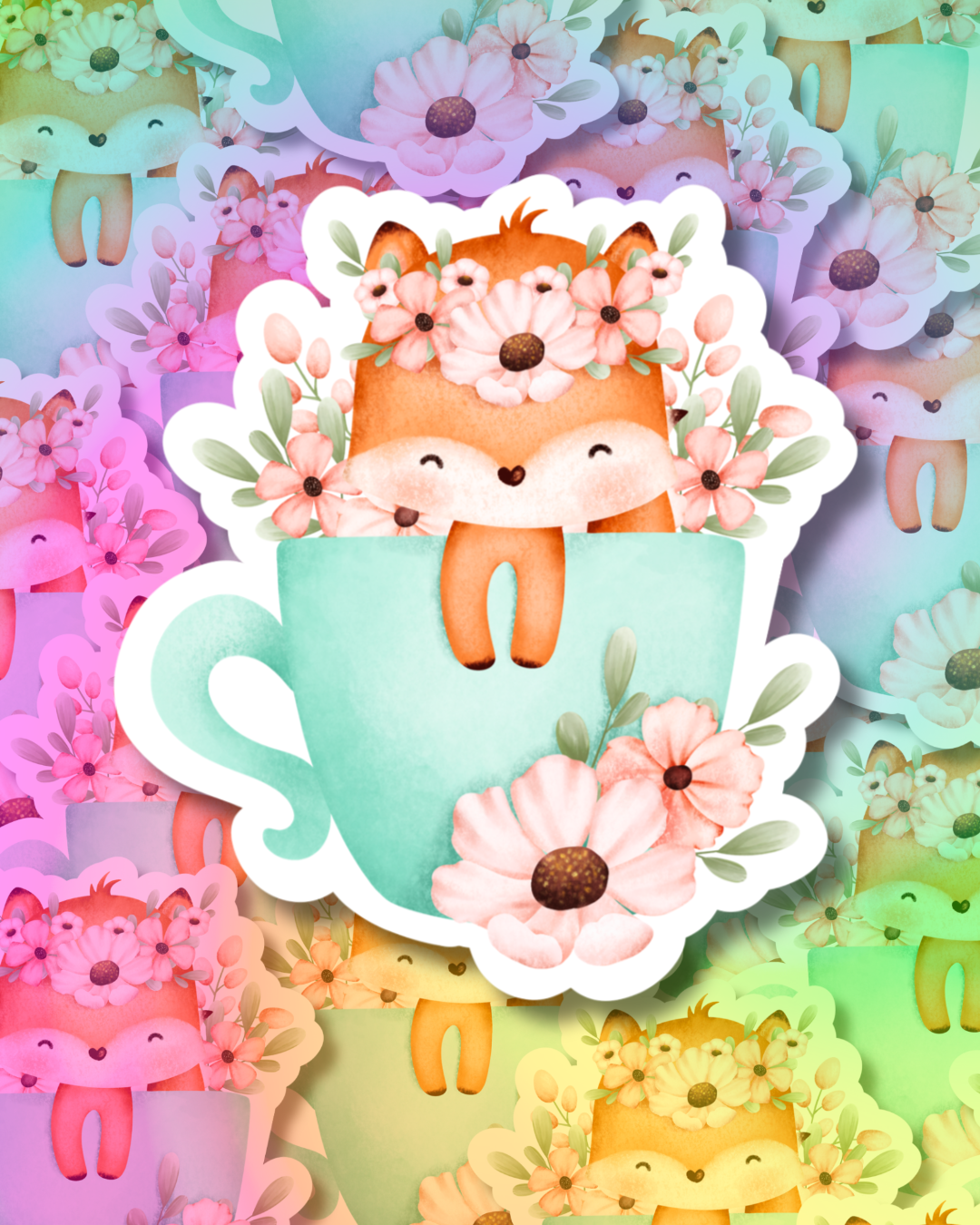 Spring Fox Vinyl Sticker