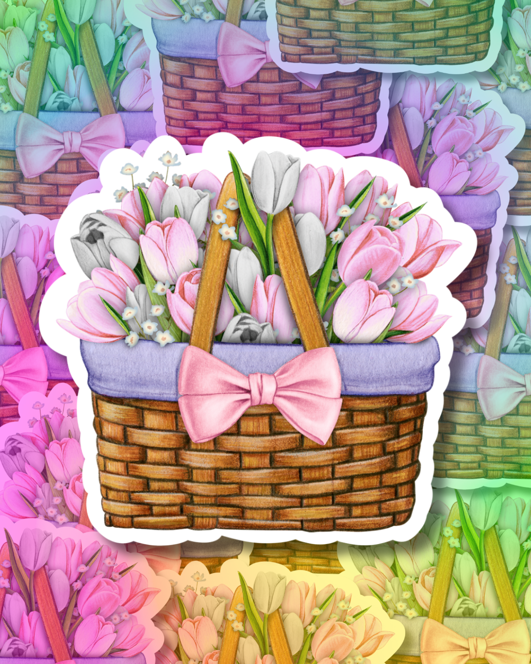 Spring Picnic Vinyl Sticker