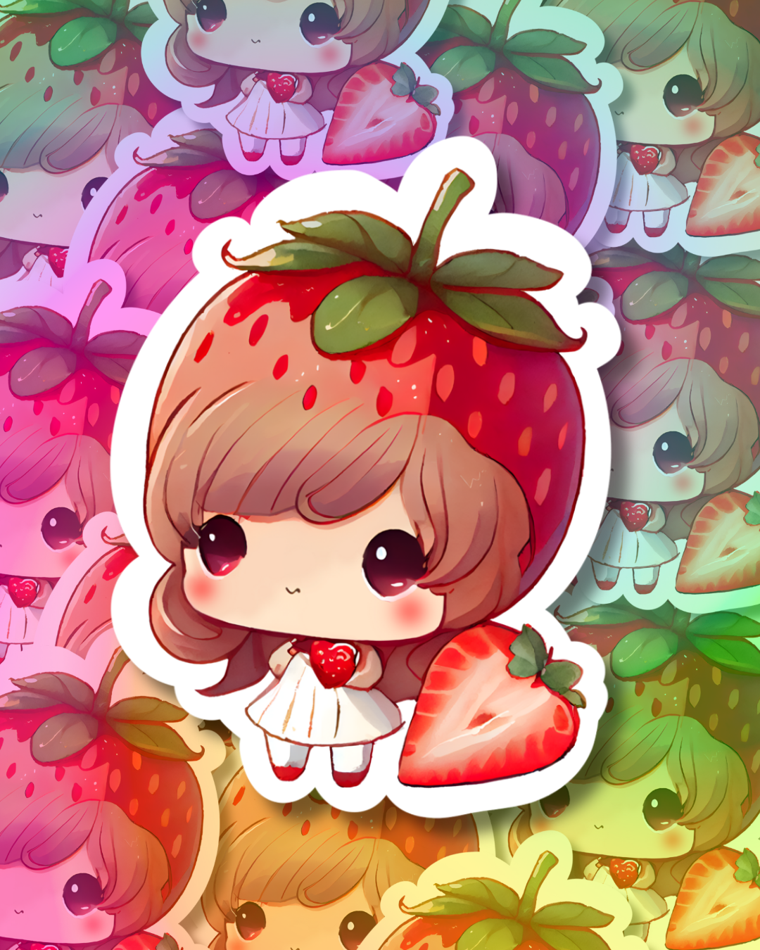 Strawberry Cutie Vinyl Sticker