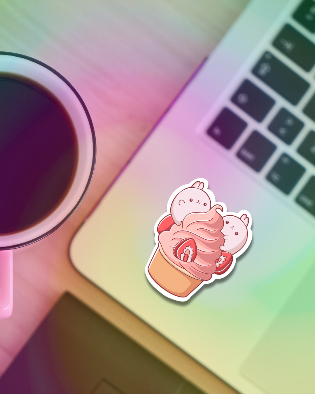 Strawberry Ice Cream Cuties Vinyl Sticker