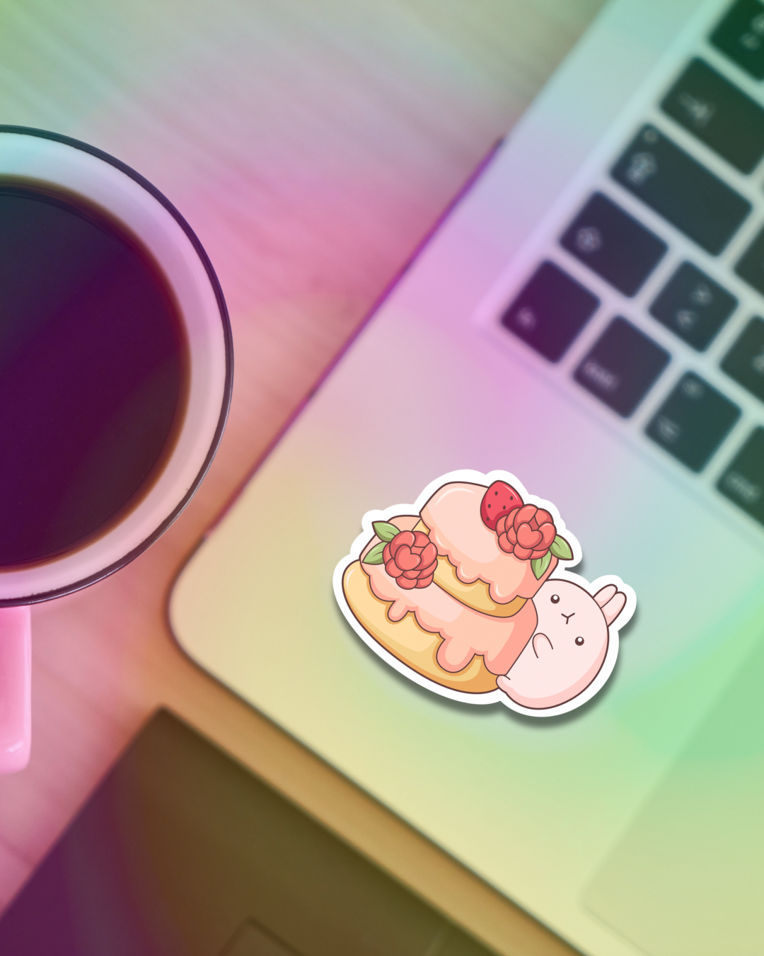 Strawberry Soft-Cake Cutie Vinyl Sticker