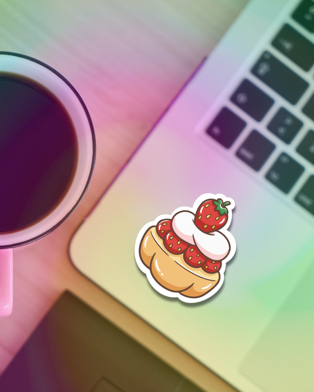 Strawberry Softcake Vinyl Sticker