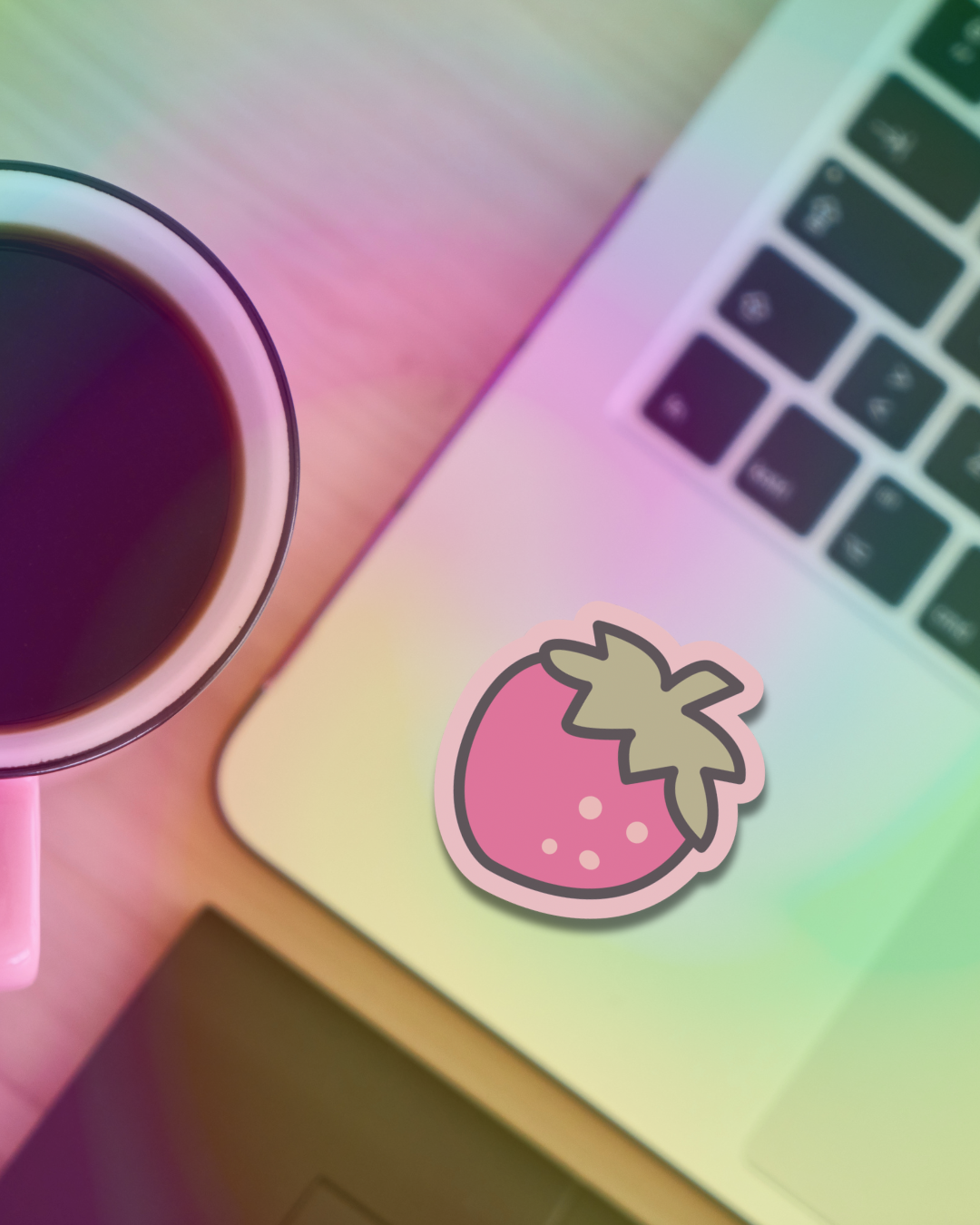 Strawberry Glow Vinyl Sticker