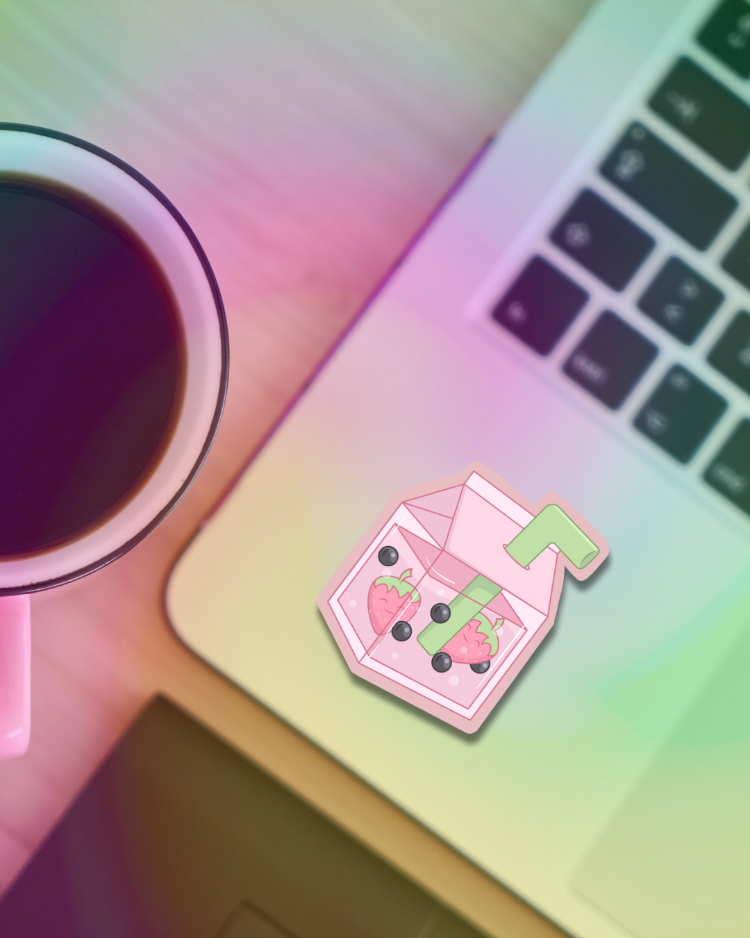 Strawberry Milk Vinyl Sticker