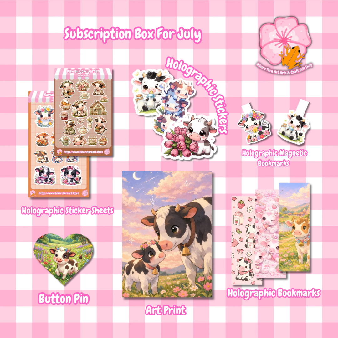 đJuly Subscription Box: Kawaii Cowsđ