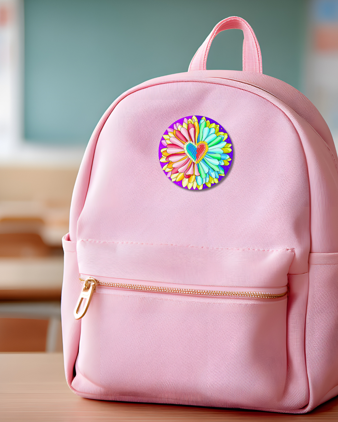 Sunflower Love Button Pin