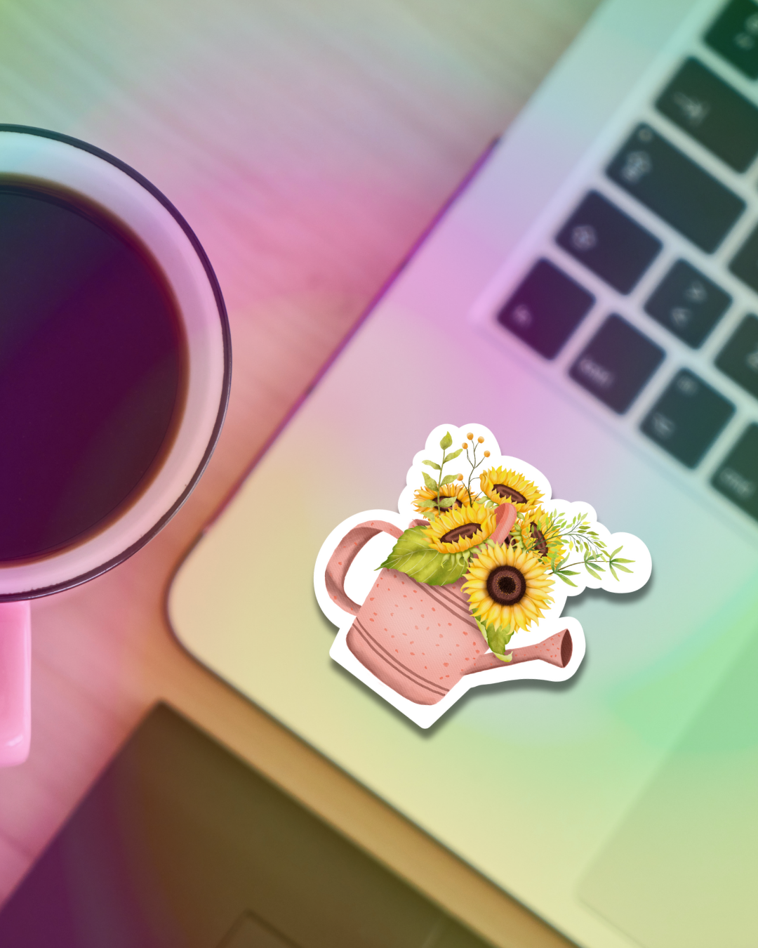 Sunflower Pot Vinyl Sticker