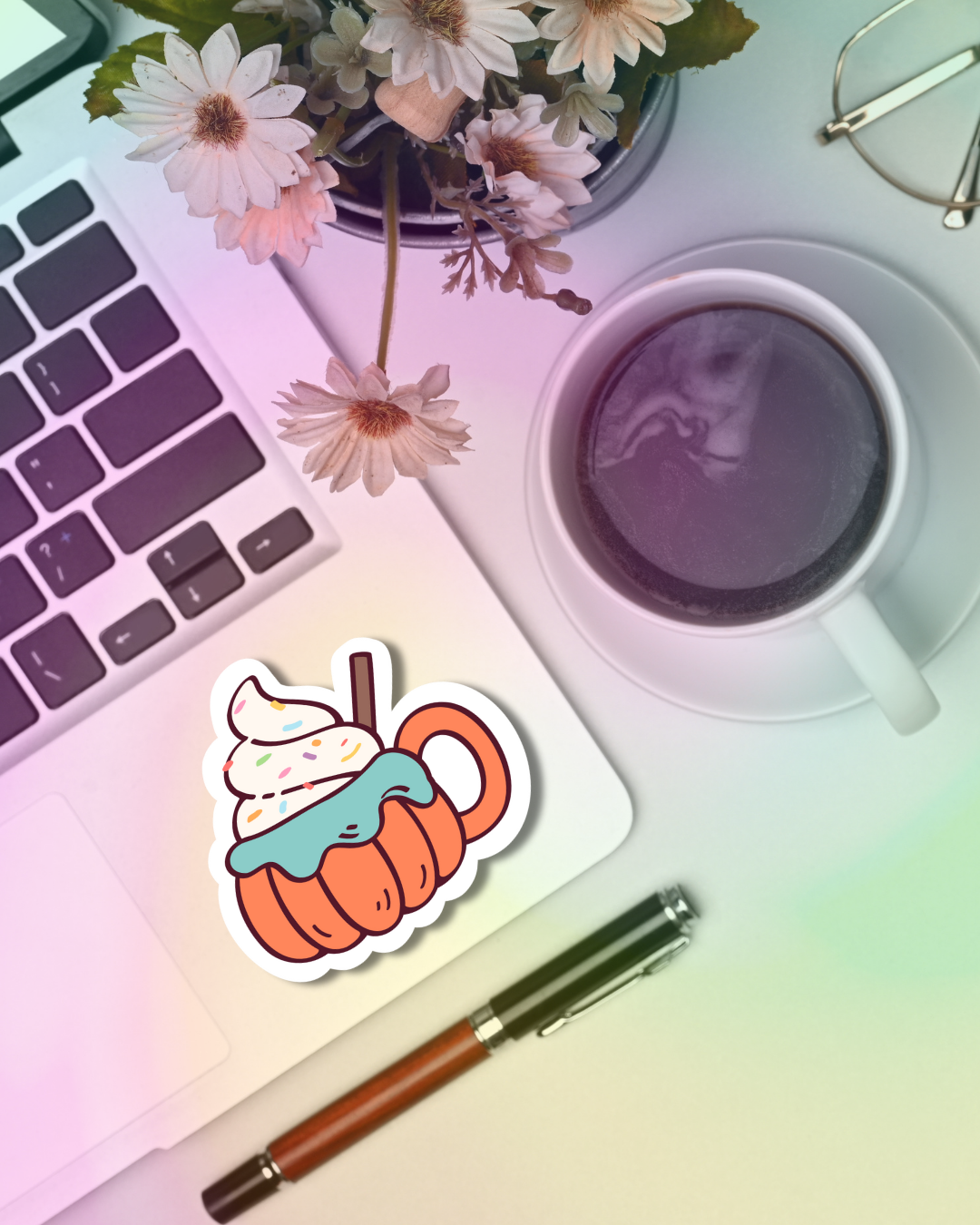 Sweet Pumpkin Latte Vinyl Sticker