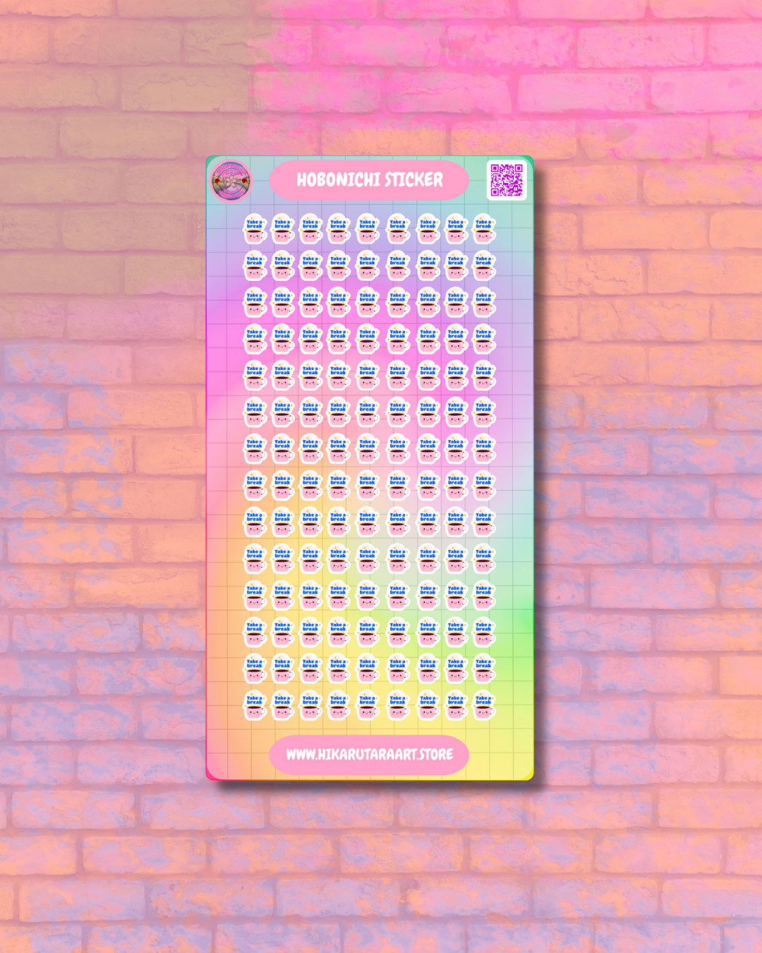 Hobonichi Cousin Take a Break Tab Sticker Sheet