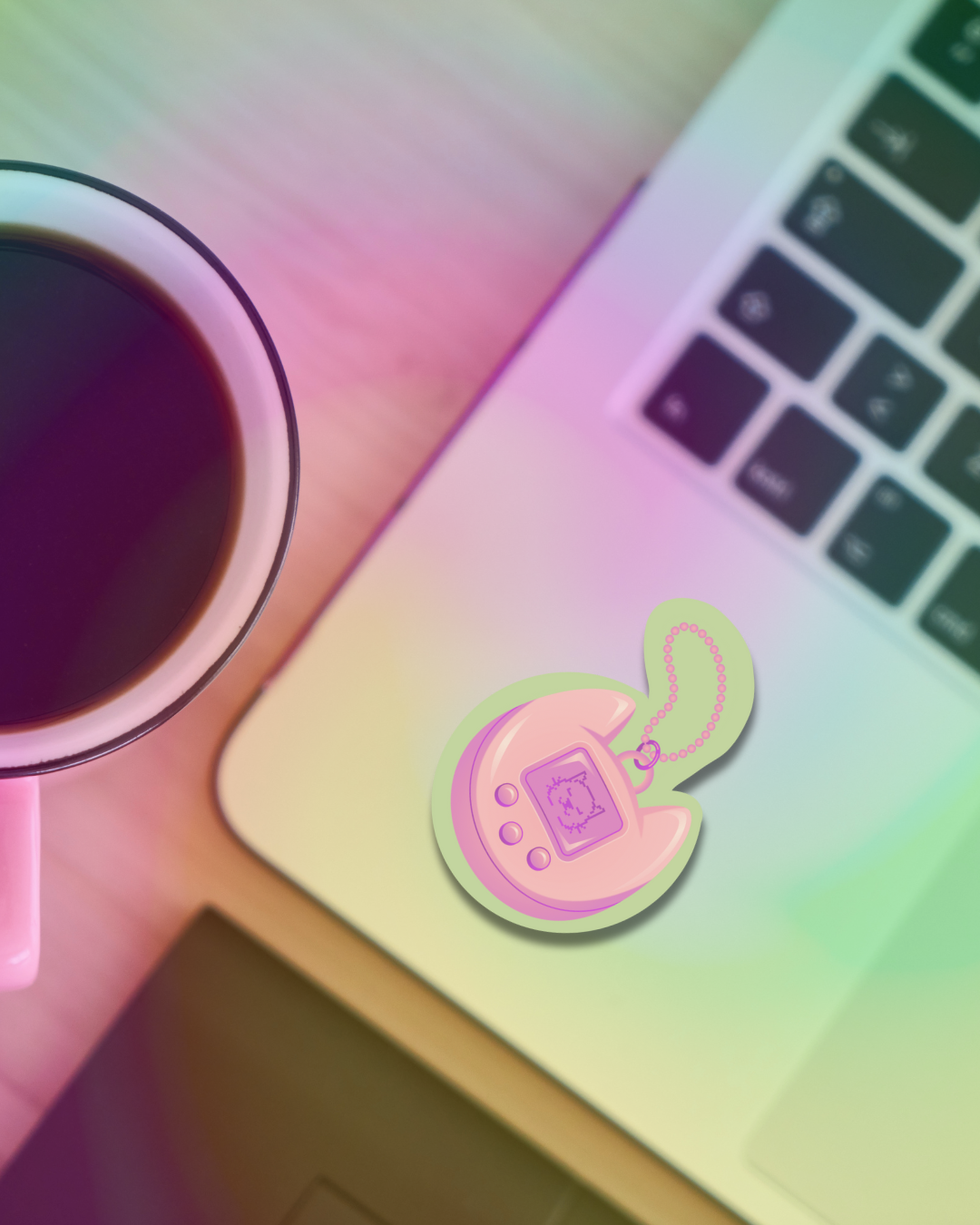 Tamagotchi Cat Vinyl Sticker