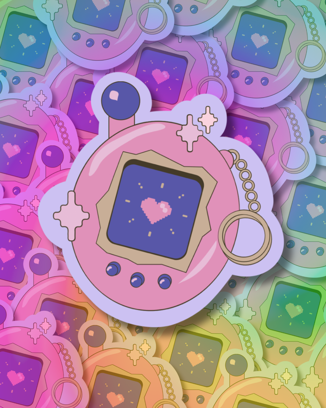 Tamagotchi Love Vinyl Sticker