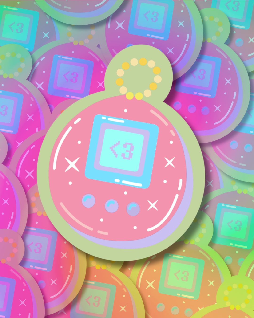 Tamagotchi Number Vinyl Sticker
