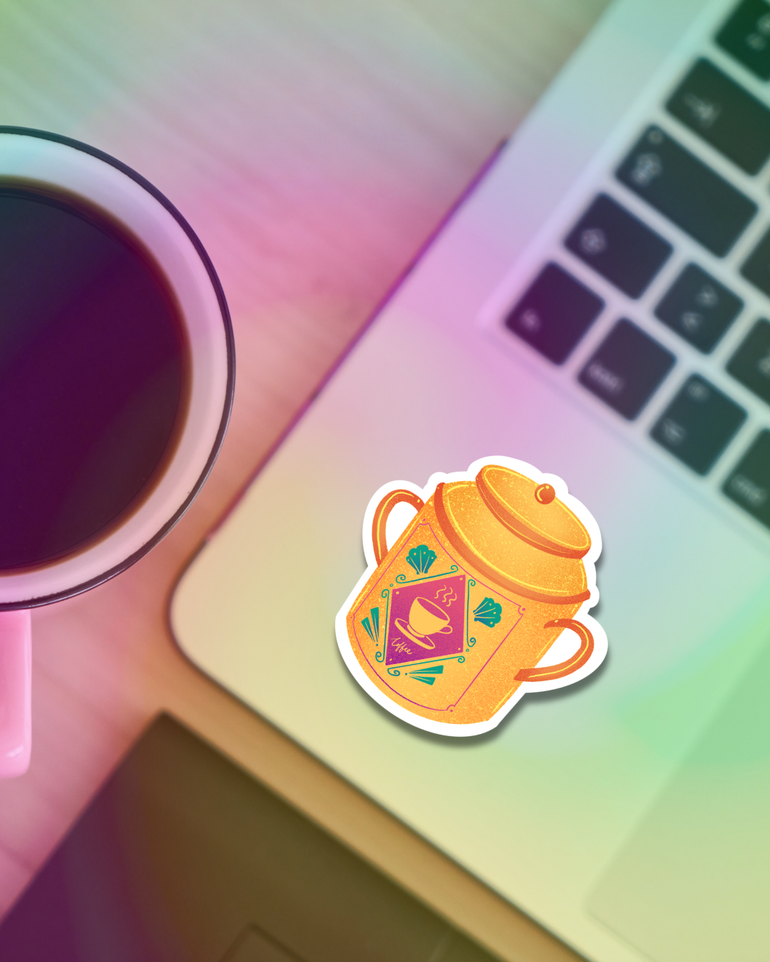 Tea Bag Pot Vinyl Sticker