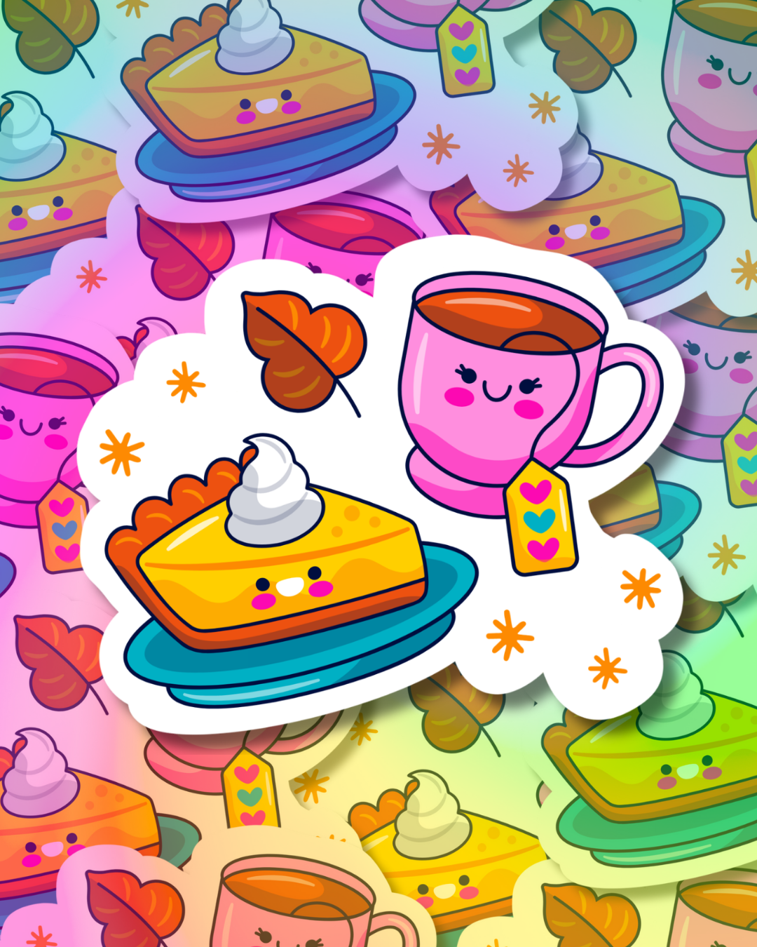 Tea & Pie Vinyl Sticker